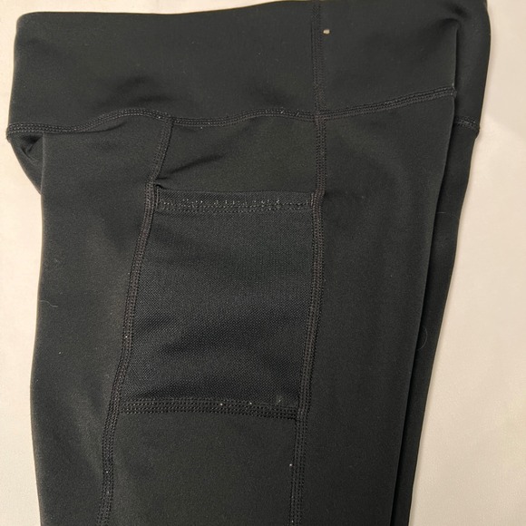 Nike Dri Fit Girls Black Athletic Leggings Size S Pockets Workout Gym Pants - Picture 5 of 6